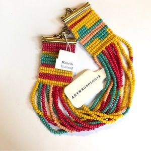 NWT Anthropologie Bright Beaded Bracelet